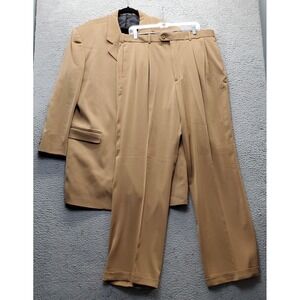 Pronti Collection by Phita 2 Pc Suit Men XL/40 Brown Notch Lapel Single Breasted